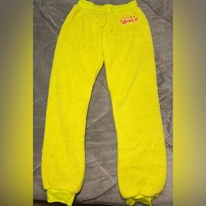The Grinch Fleece Graphic Joggers, Size Small, EUC